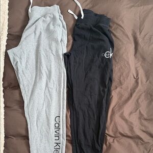 Calvin Klein Gray and Black Sweatpants Set